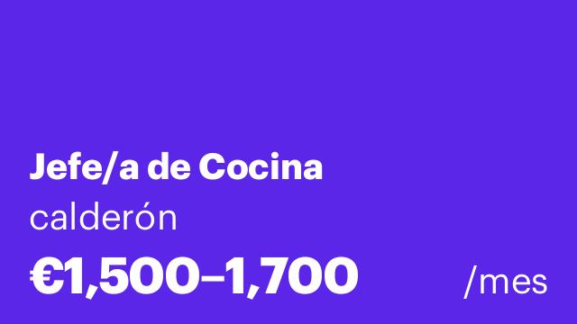 Jefe/a de Cocina