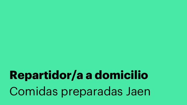 Repartidor/a a domicilio