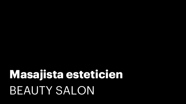 Masajista esteticien