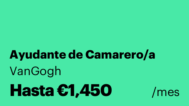 Ayudante de Camarero/a