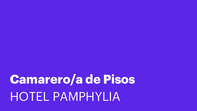 Camarero/a de Pisos