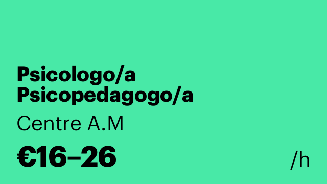 Psicologo/a Psicopedagogo/a Pedagogo/a