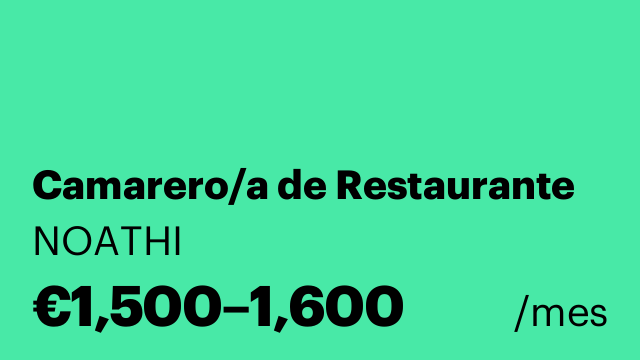 Camarero/a de Restaurante
