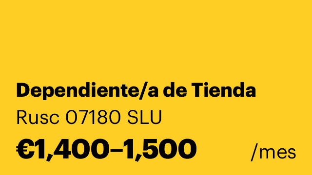 Dependiente/a de Tienda