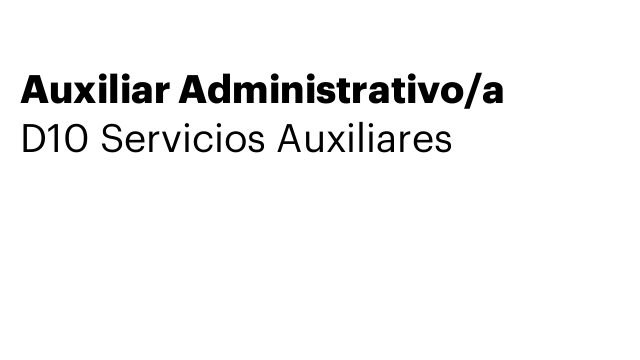 Auxiliar Administrativo/a