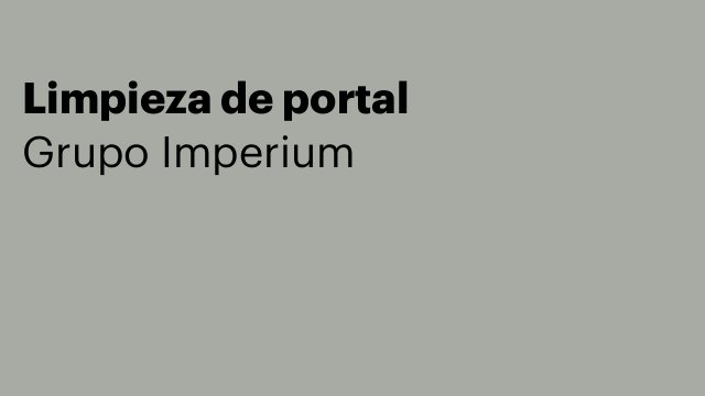 Limpieza de portal