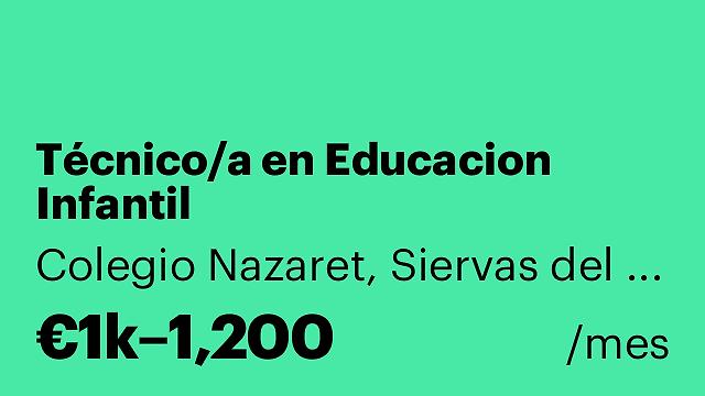 Técnico/a en Educacion Infantil