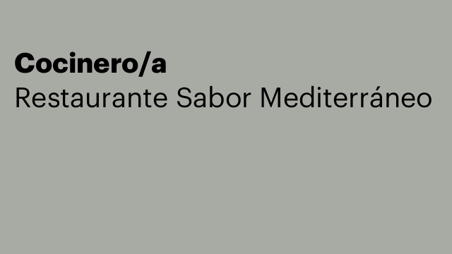 Cocinero/a