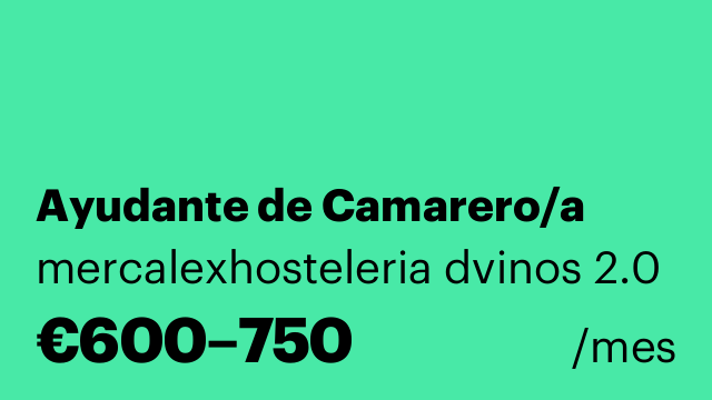 Ayudante de Camarero/a