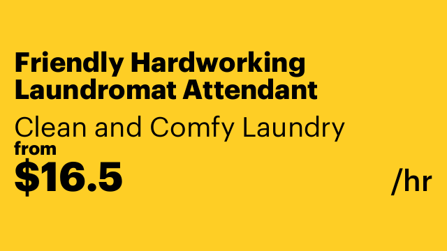 Friendly Hardworking Laundromat Attendant