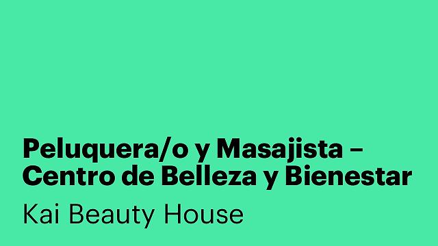 Peluquera/o y Masajista – Centro de Belleza y Bienestar