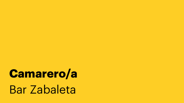 Camarero/a