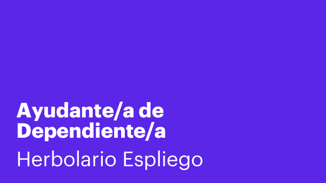 Ayudante/a de Dependiente/a