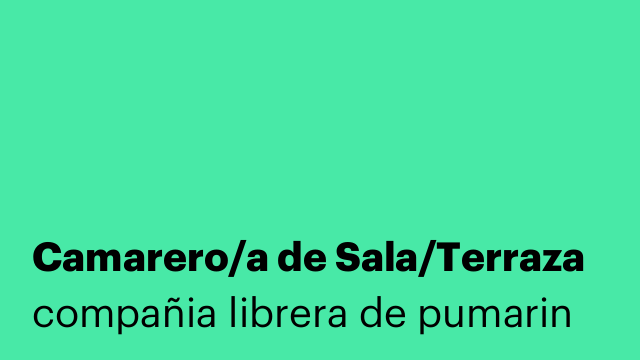 Camarero/a de Sala/Terraza