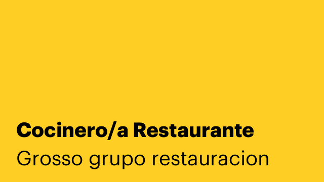 Cocinero/a Restaurante