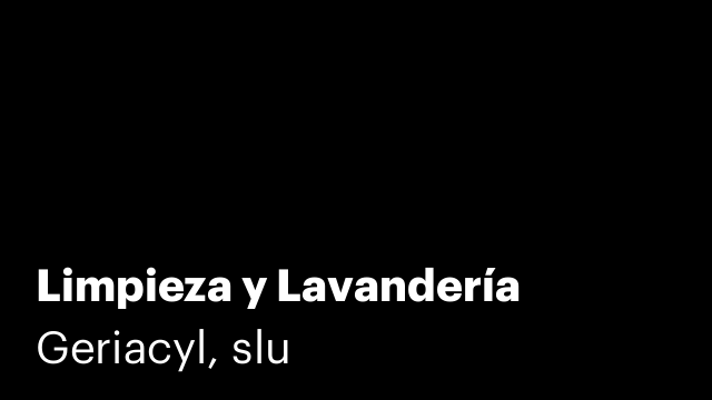 Limpieza y Lavandería