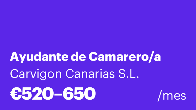 Ayudante de Camarero/a