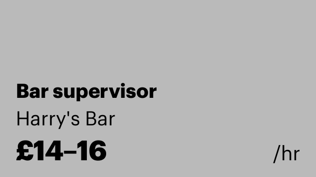 Bar supervisor