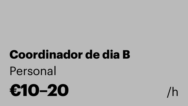Coordinador de dia B