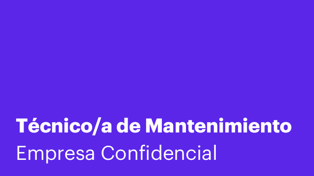 Técnico/a de Mantenimiento