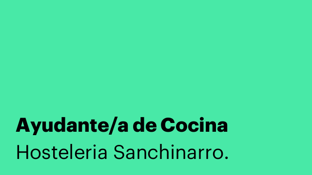 Ayudante/a de Cocina