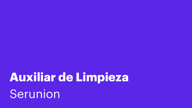 Auxiliar de Limpieza