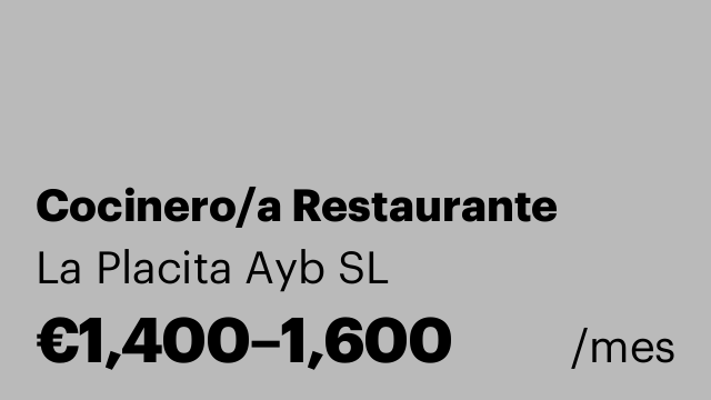 Cocinero/a Restaurante