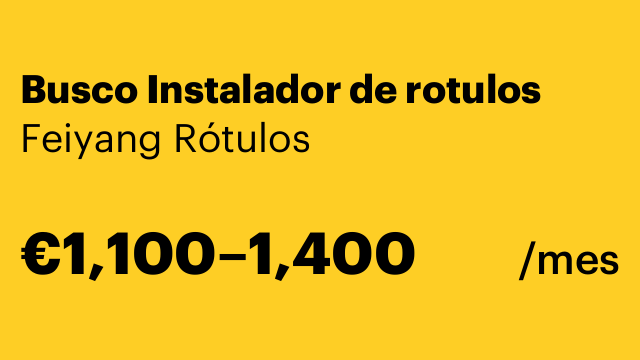 Busco Instalador de rotulos