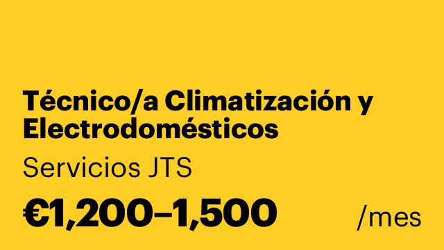 Técnico/a Climatización y Electrodomésticos