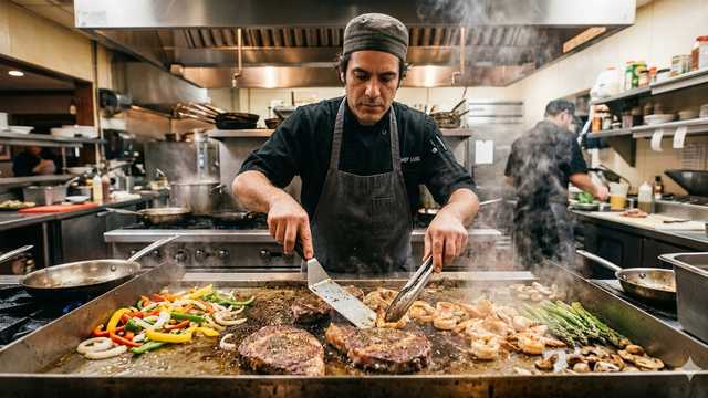 COCINERO PLANCHISTA 1600€  NETOS ALTO VOLUMEN DE  TRABAJO