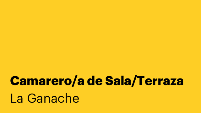 Camarero/a de Sala/Terraza