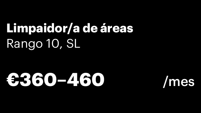 Limpaidor/a de áreas