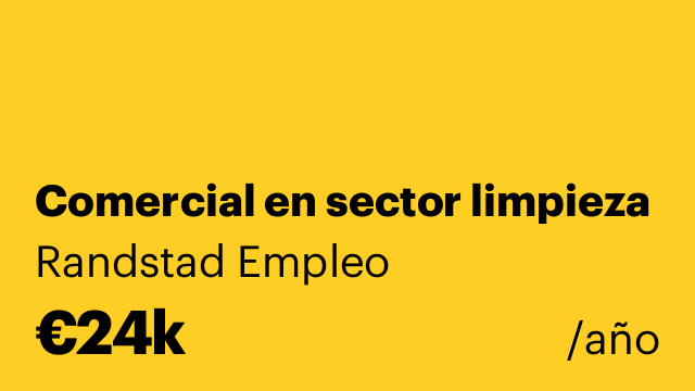 Comercial en sector limpieza
