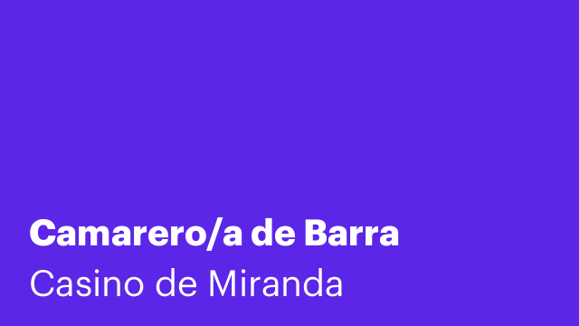 Camarero/a de Barra