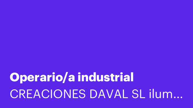 Operario/a industrial