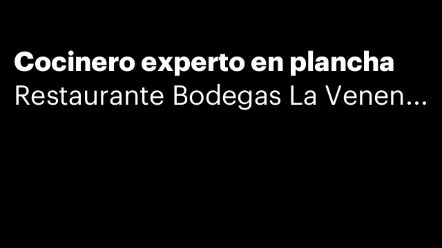 Cocinero experto en plancha