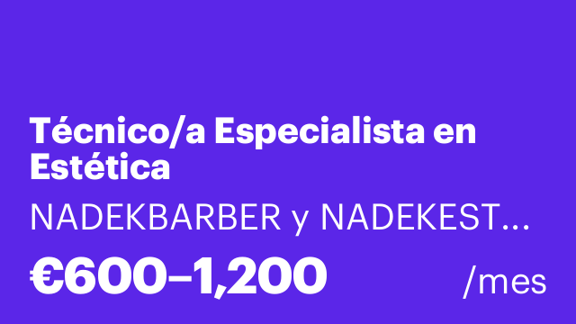 Técnico/a Especialista en Estética