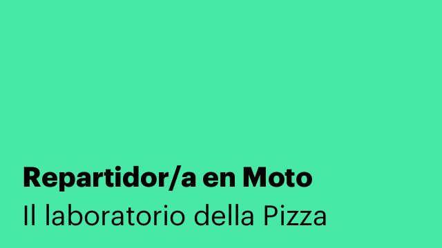Repartidor/a en Moto