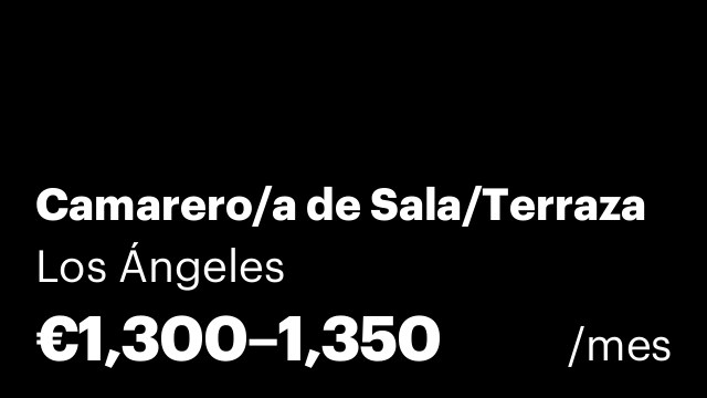 Camarero/a de Sala/Terraza