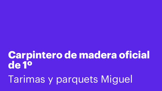 Carpintero de madera oficial de 1º