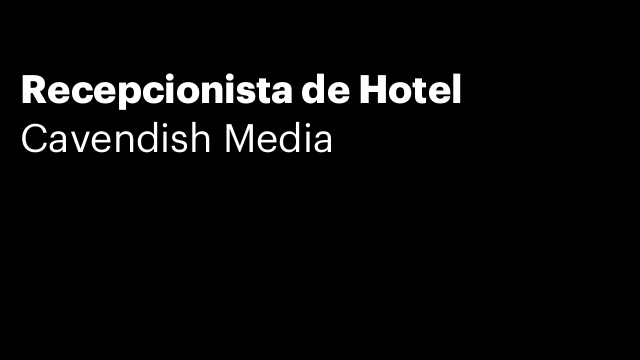 Recepcionista de Hotel