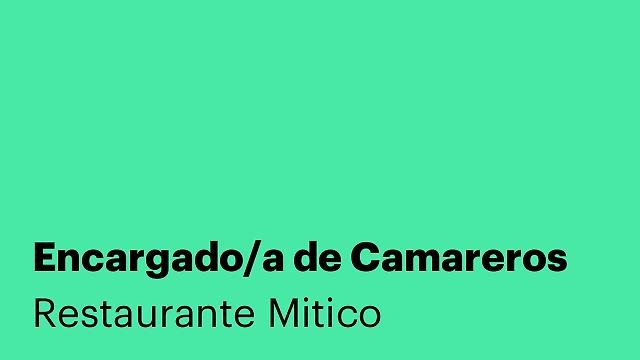 Encargado/a de Camareros