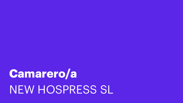Camarero/a