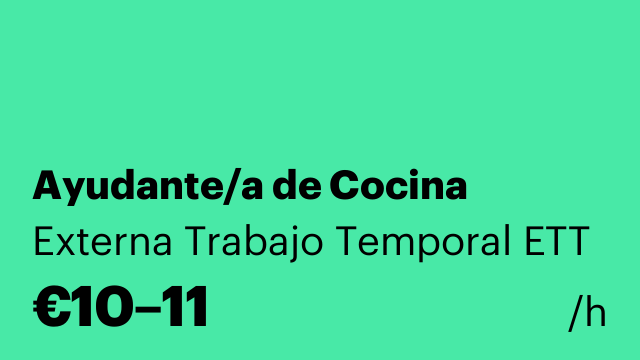 Ayudante/a de Cocina