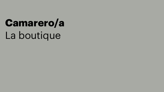 Camarero/a