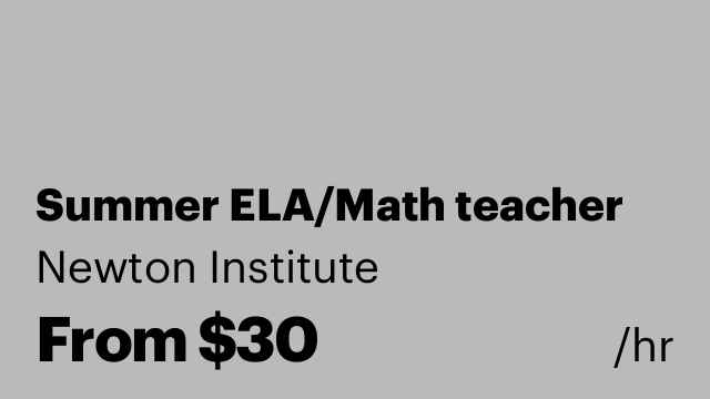 Summer ELA/Math teacher