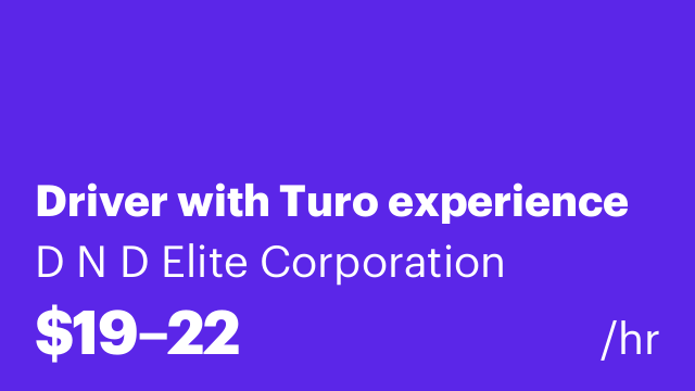 Driver with Turo experience