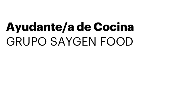 Ayudante/a de Cocina