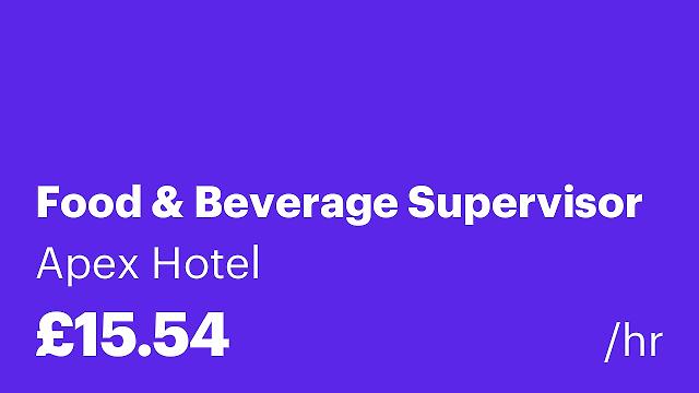 Food & Beverage Supervisor