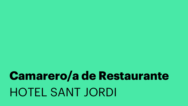 Camarero/a de Restaurante
